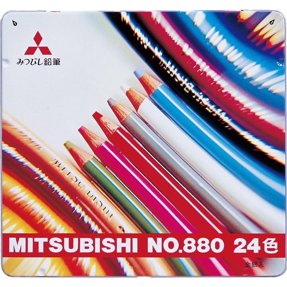 日本三菱牌Mitsubishi 880級色鉛筆24色| init.D Studio